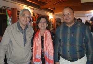 José Reinaldo (Direção Nacional do Cebrapaz), Socorro Gomes e o Cônsul de Cuba xxxxxx / Foto: Mariana Serafini