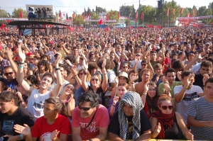 Comício de encerramento na Festa de 2012