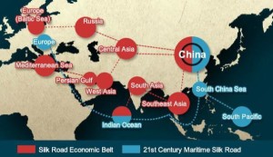 Cinturão Econômico da Rota da Seda e Nova Rota da Seda Marítima / Fonte: Resource Reports