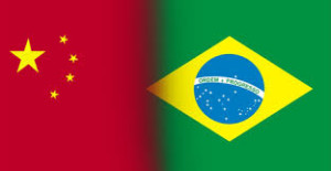 Bandeiras China e Brasil
