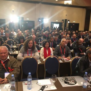 Delegação do PCdoB no EIPCO, da esq. p/ dir., Jandira Feghali, Socorro Gomes e José Reinaldo.