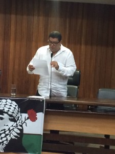 Intervenção de Wevergton Brito, representando o Cebrapaz / Foto: Érica Ceconi