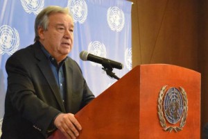 O secretário geral da ONU, Antonio Guterres